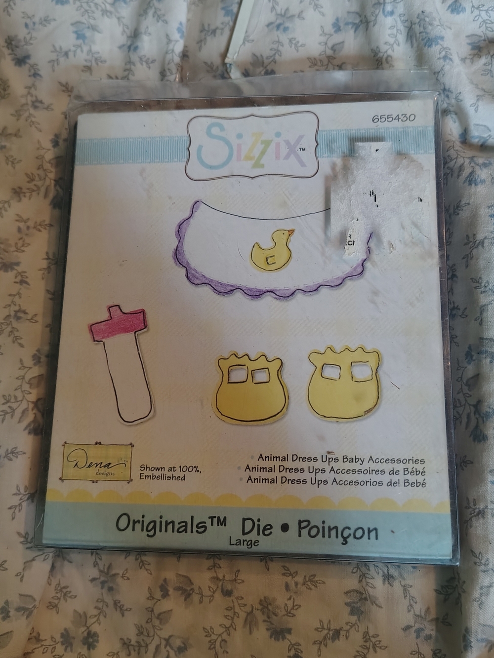 Sizzix Baby Accessories Die Set in White, Yellow, Purple, Pink